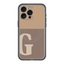 スリムプロテクションプレミアムケース with MagSafe［ オリジナル - initial two tone - G brown ］