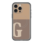 スリムプロテクションプレミアムケース with MagSafe［ オリジナル - initial two tone - G brown ］