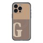 スリムプロテクションプレミアムケース with MagSafe［ オリジナル - initial two tone - G brown ］