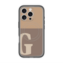 スリムプロテクションプレミアムケース with MagSafe［ オリジナル - initial two tone - G brown ］