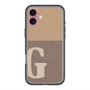 スリムプロテクションプレミアムケース with MagSafe［ オリジナル - initial two tone - G brown ］
