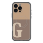 スリムプロテクションプレミアムケース with MagSafe［ オリジナル - initial two tone - G brown ］