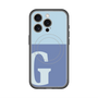 スリムプロテクションプレミアムケース with MagSafe［ オリジナル - initial two tone - G blue ］