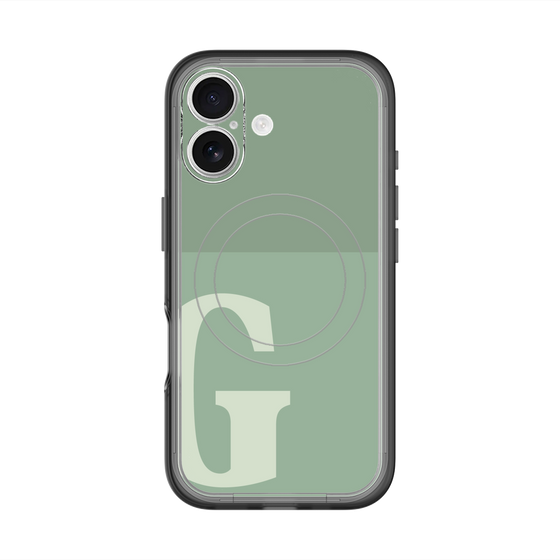 スリムプロテクションプレミアムケース with MagSafe［ オリジナル - initial two tone - G green ］