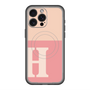 スリムプロテクションプレミアムケース with MagSafe［ オリジナル - initial two tone - H pink ］