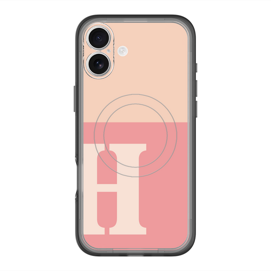 スリムプロテクションプレミアムケース with MagSafe［ オリジナル - initial two tone - H pink ］