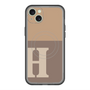 スリムプロテクションプレミアムケース with MagSafe［ オリジナル - initial two tone - H brown ］