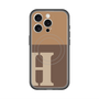 スリムプロテクションプレミアムケース with MagSafe［ オリジナル - initial two tone - H brown ］