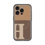 スリムプロテクションプレミアムケース with MagSafe［ オリジナル - initial two tone - H brown ］
