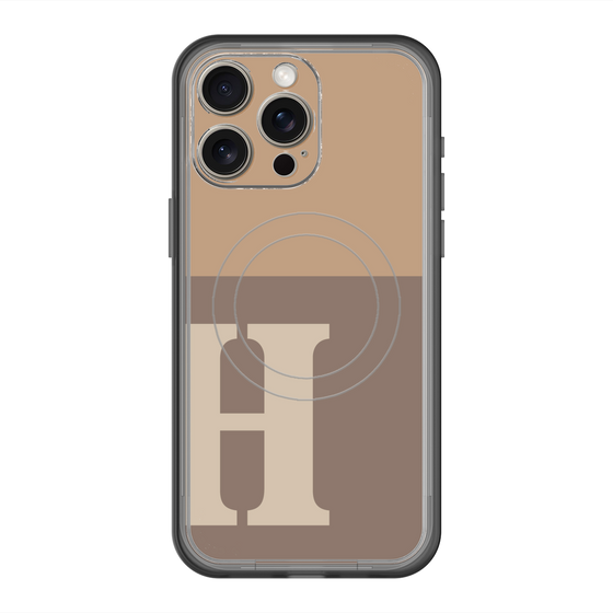 スリムプロテクションプレミアムケース with MagSafe［ オリジナル - initial two tone - H brown ］