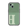 スリムプロテクションプレミアムケース with MagSafe［ オリジナル - initial two tone - H green ］