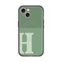 スリムプロテクションプレミアムケース with MagSafe［ オリジナル - initial two tone - H green ］