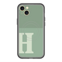 スリムプロテクションプレミアムケース with MagSafe［ オリジナル - initial two tone - H green ］