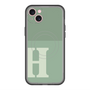 スリムプロテクションプレミアムケース with MagSafe［ オリジナル - initial two tone - H green ］