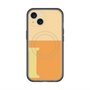 スリムプロテクションプレミアムケース with MagSafe［ オリジナル - initial two tone - I orange ］
