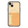 スリムプロテクションプレミアムケース with MagSafe［ オリジナル - initial two tone - I orange ］