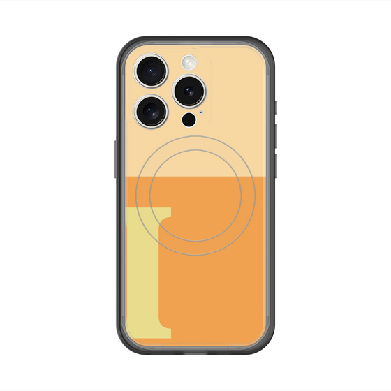 スリムプロテクションプレミアムケース with MagSafe［ オリジナル - initial two tone - I orange ］