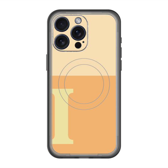 スリムプロテクションプレミアムケース with MagSafe［ オリジナル - initial two tone - I orange ］