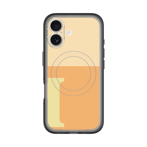 スリムプロテクションプレミアムケース with MagSafe［ オリジナル - initial two tone - I orange ］