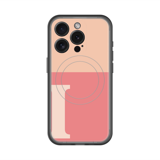 スリムプロテクションプレミアムケース with MagSafe［ オリジナル - initial two tone - I pink ］