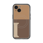 スリムプロテクションプレミアムケース with MagSafe［ オリジナル - initial two tone - I brown ］