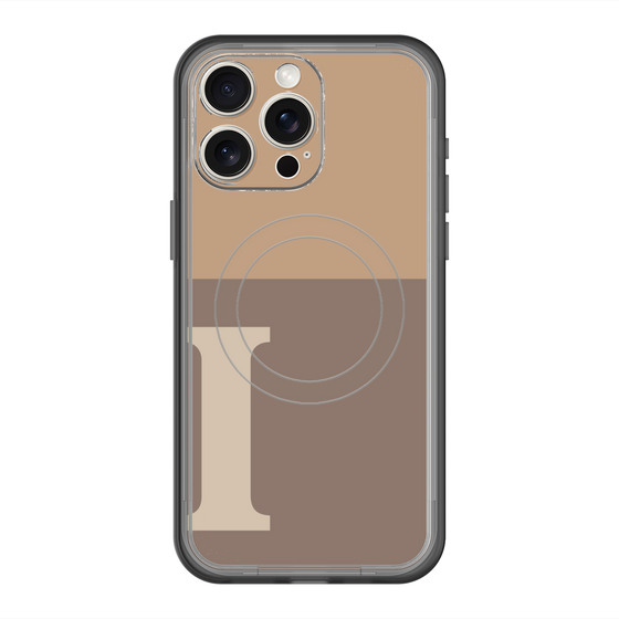 スリムプロテクションプレミアムケース with MagSafe［ オリジナル - initial two tone - I brown ］