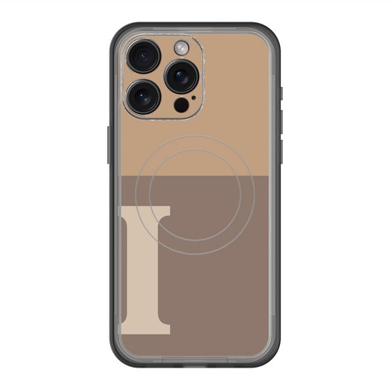 スリムプロテクションプレミアムケース with MagSafe［ オリジナル - initial two tone - I brown ］