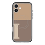 スリムプロテクションプレミアムケース with MagSafe［ オリジナル - initial two tone - I brown ］