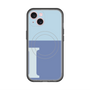 スリムプロテクションプレミアムケース with MagSafe［ オリジナル - initial two tone - I blue ］