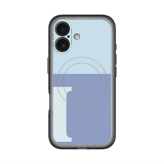 スリムプロテクションプレミアムケース with MagSafe［ オリジナル - initial two tone - I blue ］