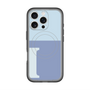 スリムプロテクションプレミアムケース with MagSafe［ オリジナル - initial two tone - I blue ］