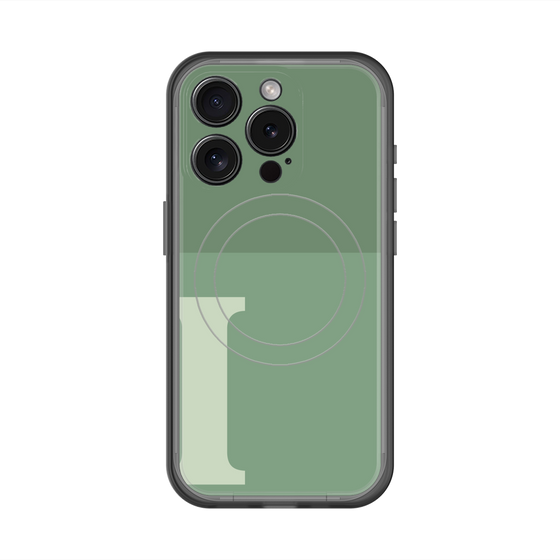 スリムプロテクションプレミアムケース with MagSafe［ オリジナル - initial two tone - I green ］