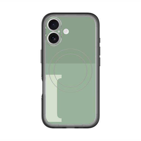 スリムプロテクションプレミアムケース with MagSafe［ オリジナル - initial two tone - I green ］