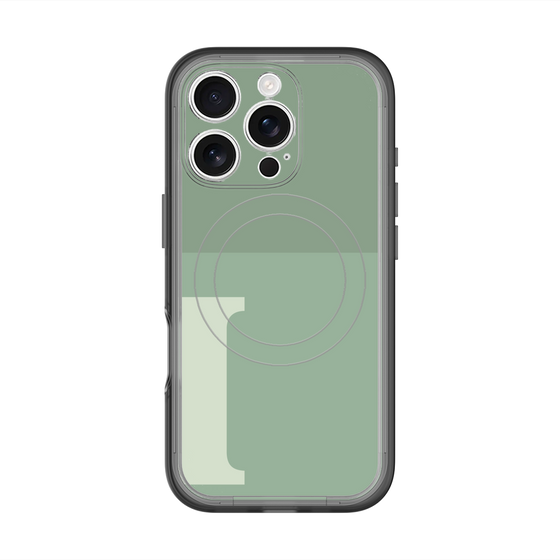 スリムプロテクションプレミアムケース with MagSafe［ オリジナル - initial two tone - I green ］