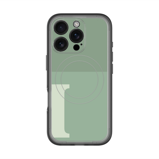 スリムプロテクションプレミアムケース with MagSafe［ オリジナル - initial two tone - I green ］