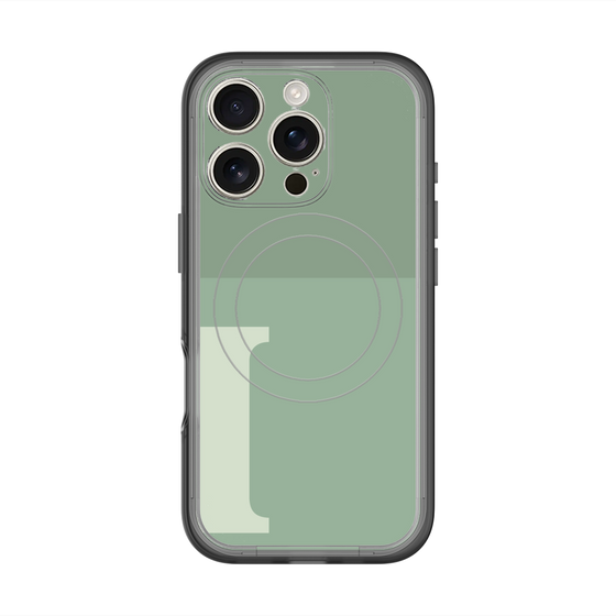 スリムプロテクションプレミアムケース with MagSafe［ オリジナル - initial two tone - I green ］