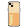 スリムプロテクションプレミアムケース with MagSafe［ オリジナル - initial two tone - J orange ］