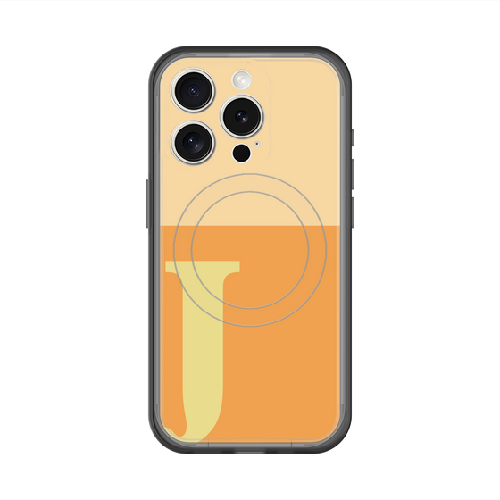スリムプロテクションプレミアムケース with MagSafe［ オリジナル - initial two tone - J orange ］