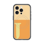 スリムプロテクションプレミアムケース with MagSafe［ オリジナル - initial two tone - J orange ］