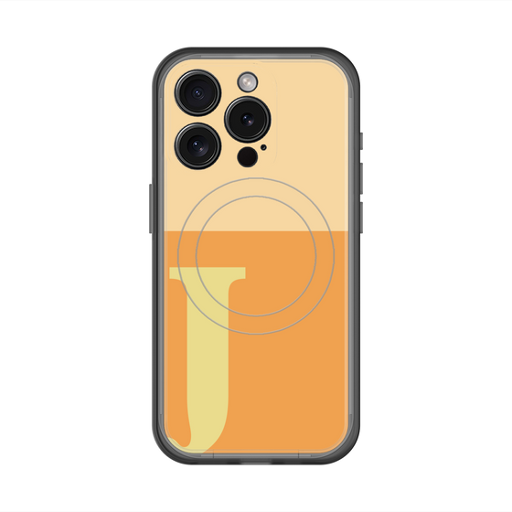 スリムプロテクションプレミアムケース with MagSafe［ オリジナル - initial two tone - J orange ］