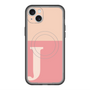 スリムプロテクションプレミアムケース with MagSafe［ オリジナル - initial two tone - J pink ］