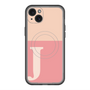 スリムプロテクションプレミアムケース with MagSafe［ オリジナル - initial two tone - J pink ］