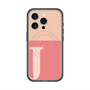 スリムプロテクションプレミアムケース with MagSafe［ オリジナル - initial two tone - J pink ］