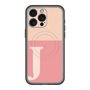 スリムプロテクションプレミアムケース with MagSafe［ オリジナル - initial two tone - J pink ］