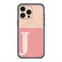 スリムプロテクションプレミアムケース with MagSafe［ オリジナル - initial two tone - J pink ］