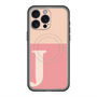 スリムプロテクションプレミアムケース with MagSafe［ オリジナル - initial two tone - J pink ］