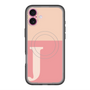 スリムプロテクションプレミアムケース with MagSafe［ オリジナル - initial two tone - J pink ］