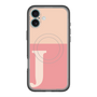 スリムプロテクションプレミアムケース with MagSafe［ オリジナル - initial two tone - J pink ］