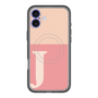 スリムプロテクションプレミアムケース with MagSafe［ オリジナル - initial two tone - J pink ］
