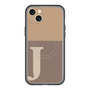 スリムプロテクションプレミアムケース with MagSafe［ オリジナル - initial two tone - J brown ］